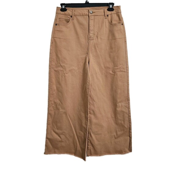 NWT Mud Pie Crawford Wide Leg Cropped Jeans Women's XL (32x26) Burnt Orange - Picture 1 of 11